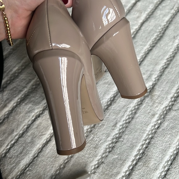 Valentino Garavani Taupe Block Heel Pumps - Picture 4 of 5